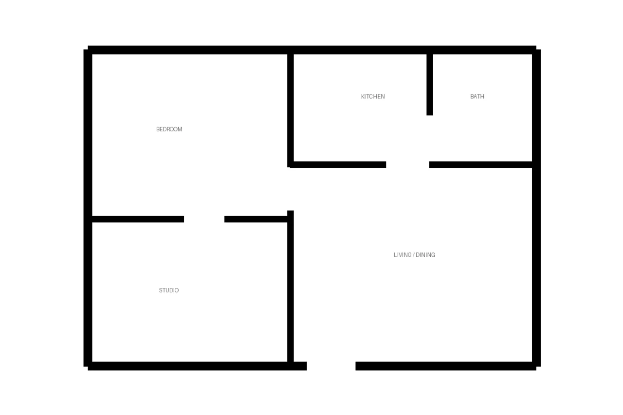 Built-in floor plan sample used for the conversion demonstration